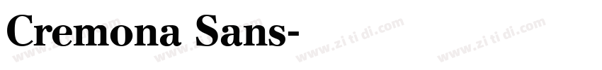 Cremona Sans字体转换